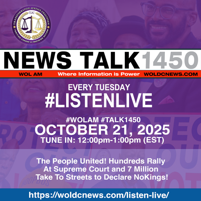 #TalkRadio – October 21: The People United! Hundreds Rally At Supreme Court and 7 Million Take To Streets to Declare NoKings!